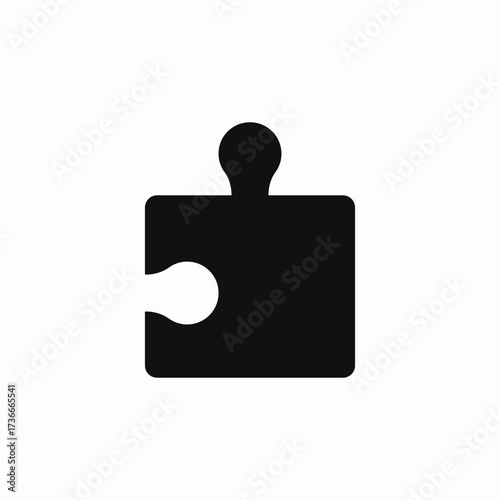 puzzle shape icon sign vector