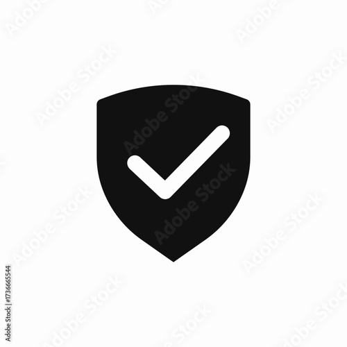 protection shield check mark icon sign vector
