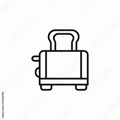 toaster bread icon sign vector