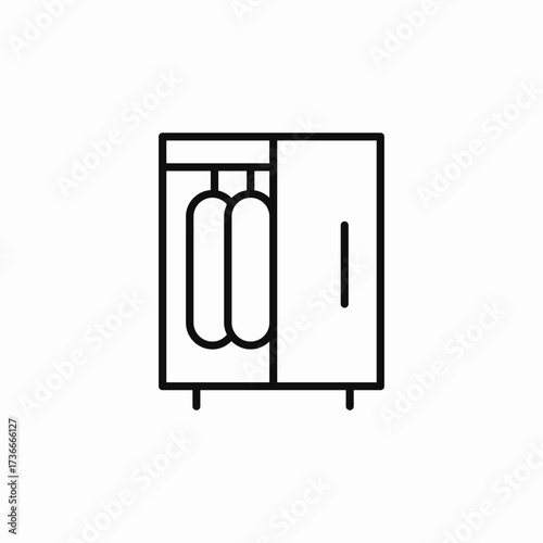 wardrobe closet icon sign vector