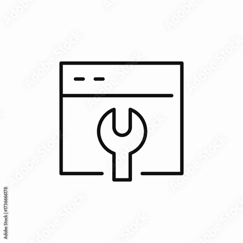 website configuration icon sign vector