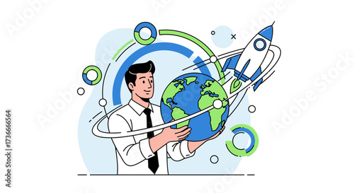 Global Business Reach: A Visionary Depiction, Innovation, And Strategic Expansion Illustrated
