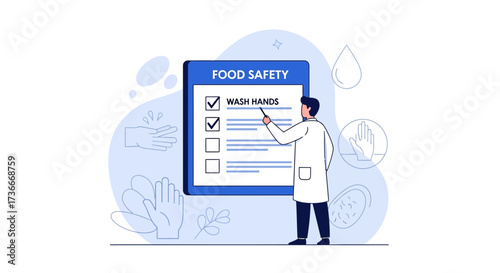 Food Safety Guide: Illustration of Effective Hand Hygiene Practices for Maintaining Health