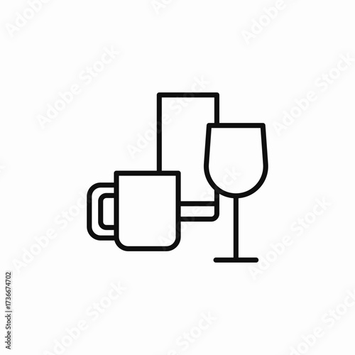 cups glasses icon sign vector