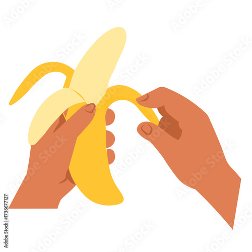 hand holding banana