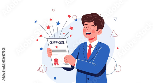 Happy Graduate Celebrating Achievement With A Certificate Achieving Their Goal or Reward