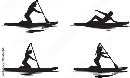 Snowboarding silhouttee vector on white background