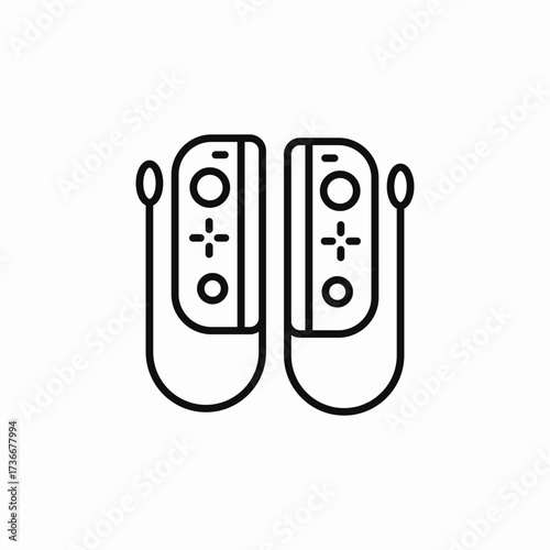 gamepad controller divided icon sign vector