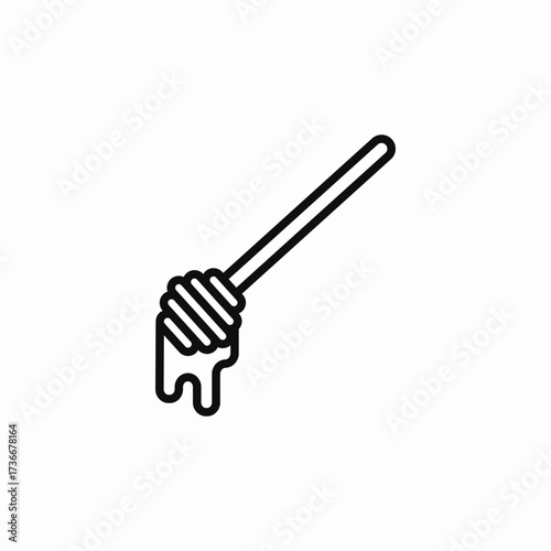 honey dipper icon sign vector