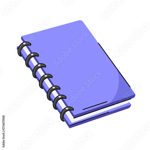 Bright purple notebook with spiral binding resting on a flat surface, perfect for note-taking and journaling