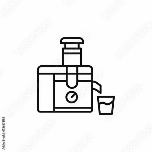 juicer squeezer icon sign vector