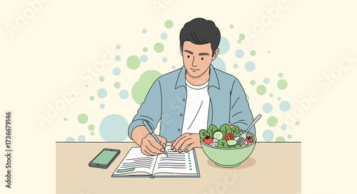 Healthy Lifestyle Choices: Planning Nutrition and Focusing on Wellness with Fresh Food