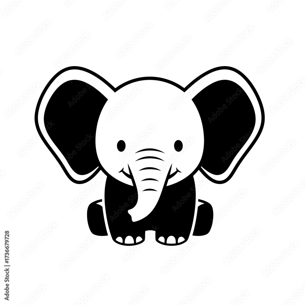 Fototapeta premium Cute Elephant Illustration