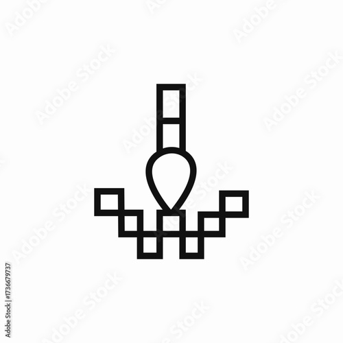 8bit pixel art icon sign vector