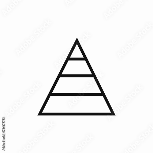 chart triangle icon sign vector