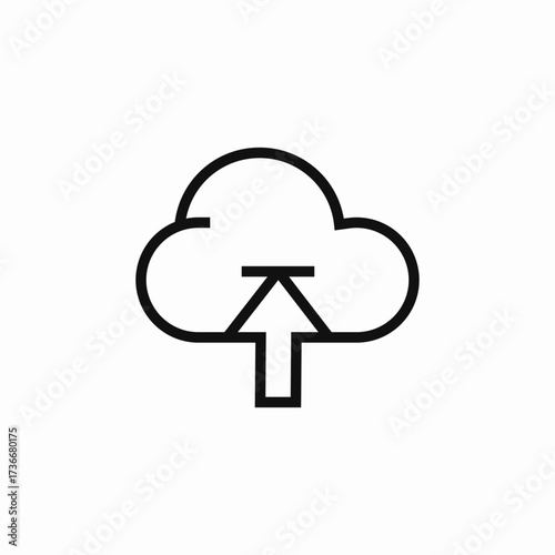 upload cloud icon sign vector