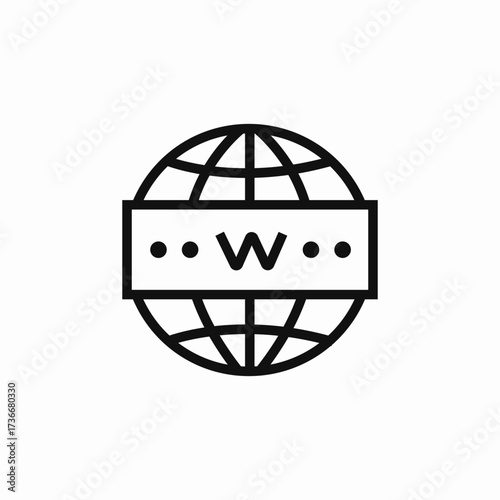 world wide web icon sign vector