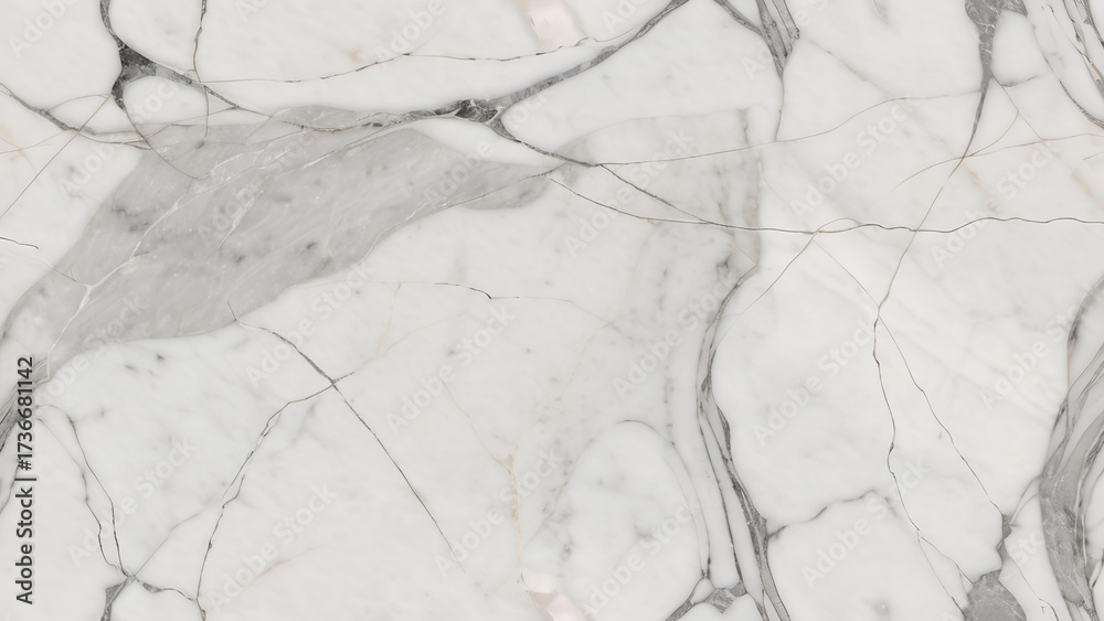 Naklejka premium Seamless marble texture in bright white with delicate gray streaks and smooth natural surface
