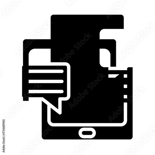 Mobile Chatting Vector Icon