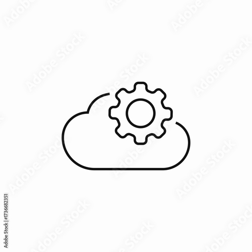 cloud configuration icon sign vector