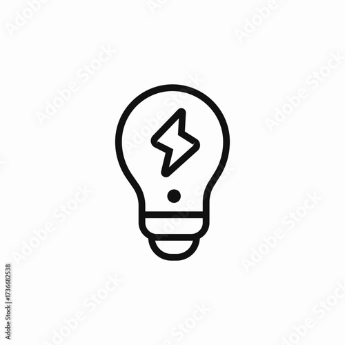 electricity bulb icon sign vector