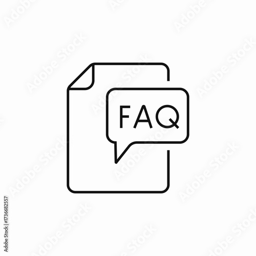 faq file icon sign vector