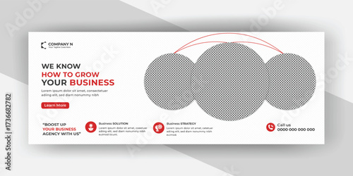 Business Facebook cover banner poster template