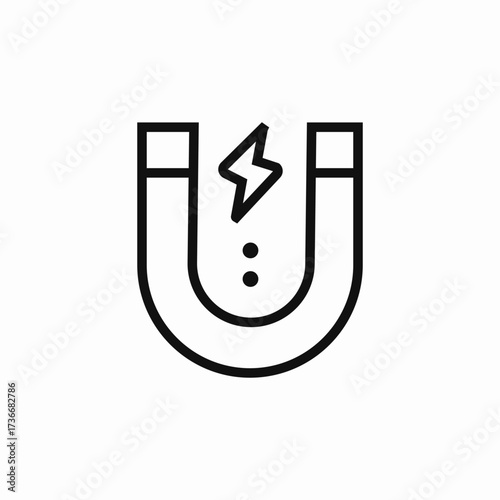 magnet snap icon sign vector
