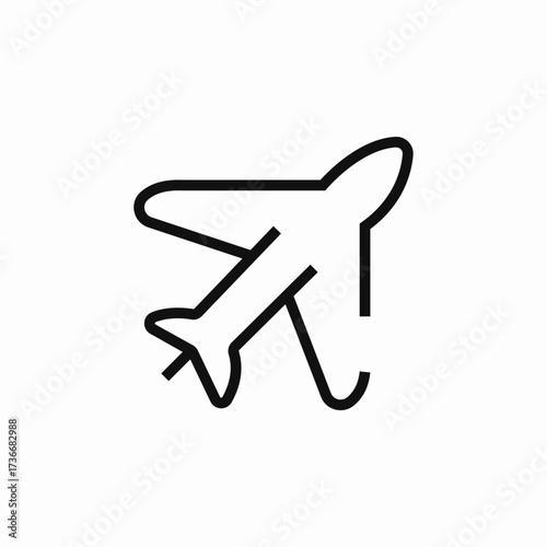 plane flight icon sign vector