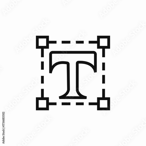 text select tool icon sign vector
