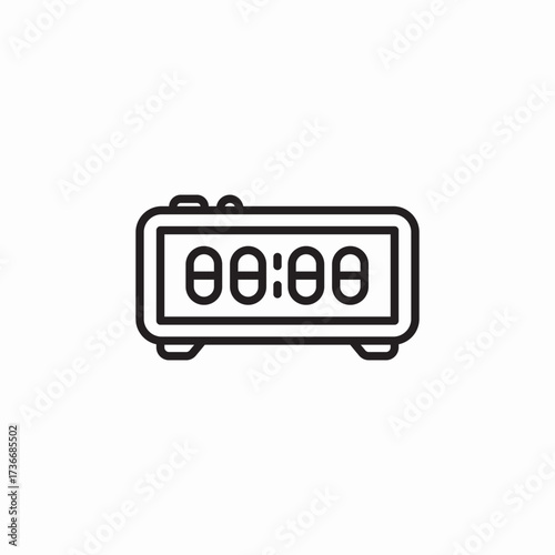 digital watch icon sign vector