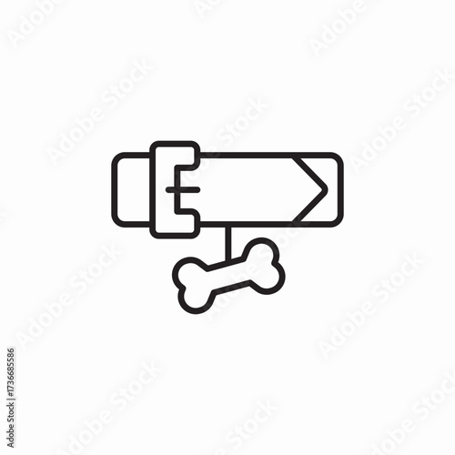 dog collar icon sign vector