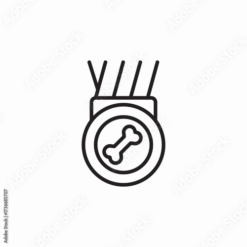 dog medal award icon sign vector