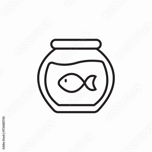 fish aquarium icon sign vector