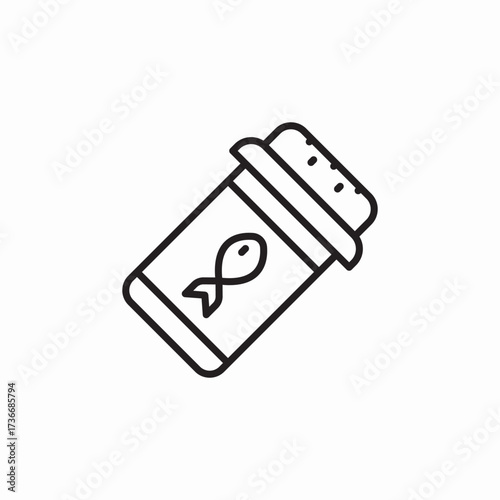fish food icon sign vector