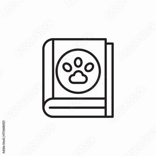 pet book icon sign vector