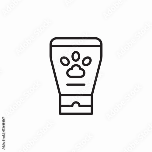 pet cream care icon sign vector