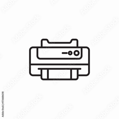 printer print icon sign vector