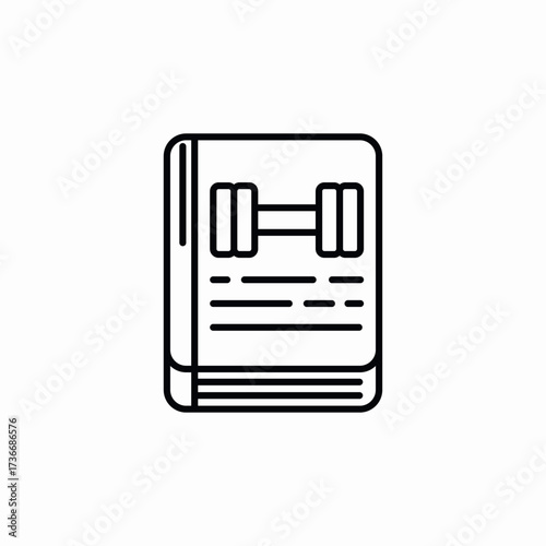 sport gym book icon sign vector