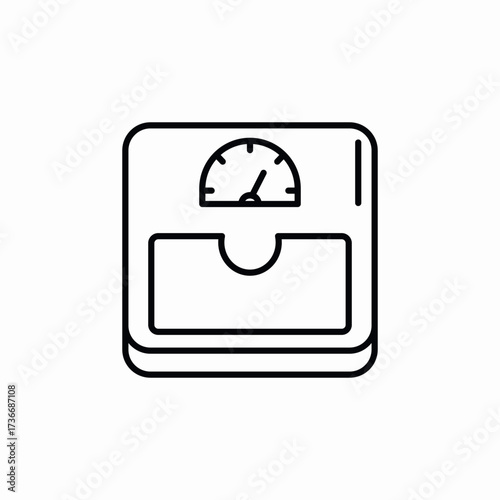 weight scales icon sign vector
