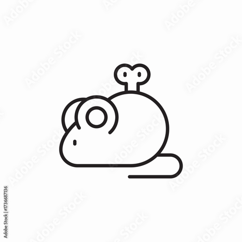 wind up mouse icon sign vector