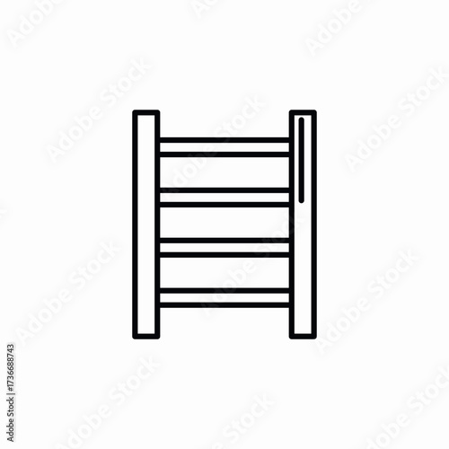 gymnastic ladder icon sign vector