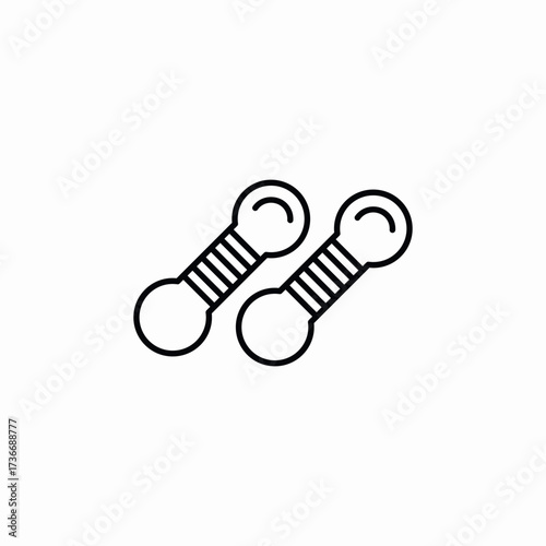 gymnastics dumbbells icon sign vector