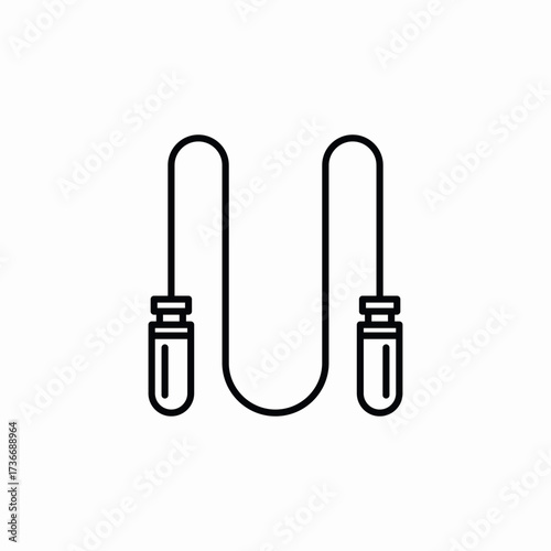jumping rope icon sign vector