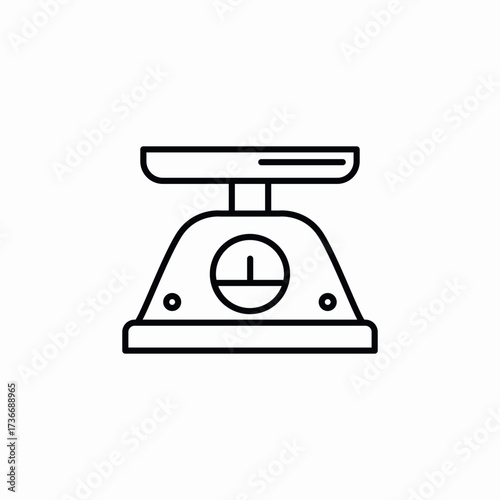 kitchen scales icon sign vector