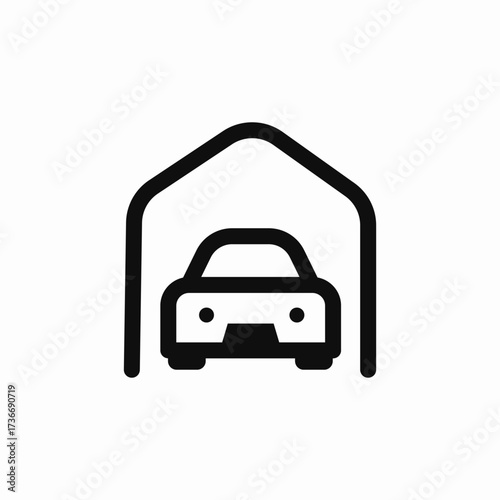 car garage icon sign vector