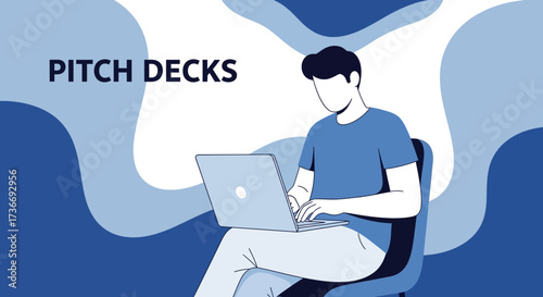 Illustrative Digital Pitch Deck Design Depicting Innovative Business Concepts and Strategies