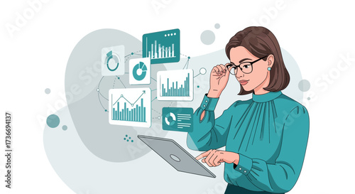 Intelligent Analyst Reviews Data Visualizations For Strategic Business Improvements Effectively