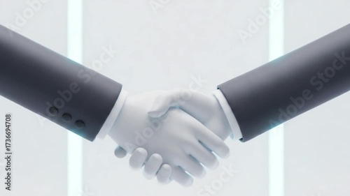 Two hands shaking in a business meeting