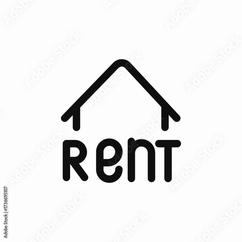 house rent icon sign vector